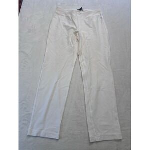 Eileen Fisher White Washable Stretch Crepe Pull On Pants Women's Size XS /TP